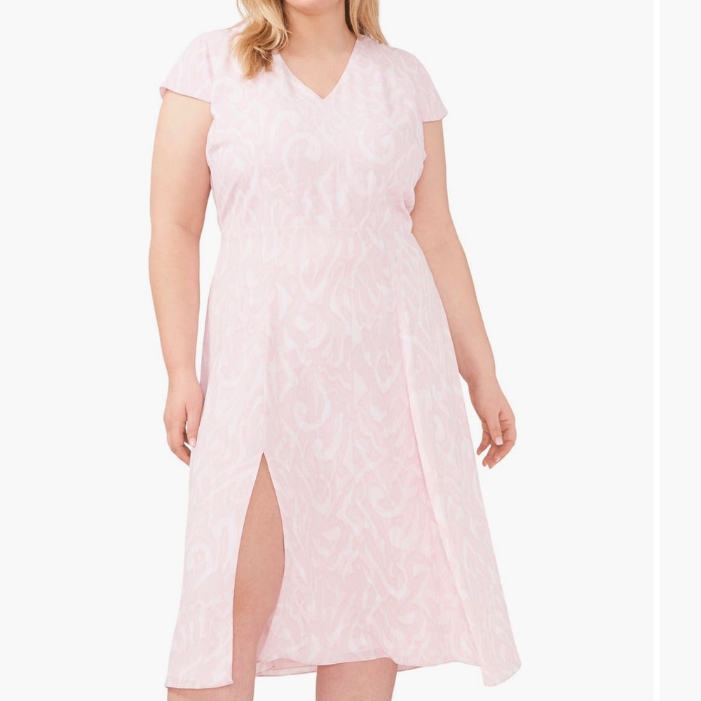 Elegant Pink Patterned Dress